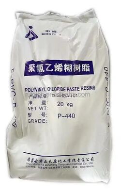 Resina de Pasta de PVC Grado Emulsión P440 con Valor K de 74 y Grado de Polimerización de 1.450±100 para Aplicaciones de Baja a Media Viscosidad