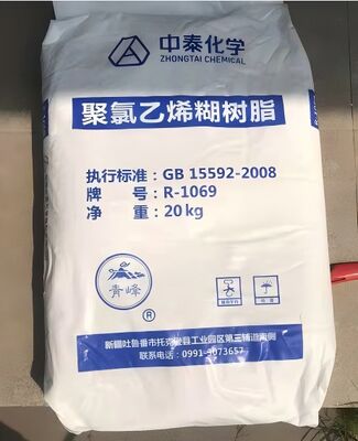 Resina de Pasta de PVC Zhongtai R1069 Valor K 78 con Alto Grado de Polimerización y Bajo Contenido de Materia Volátil para Aplicaciones Premium