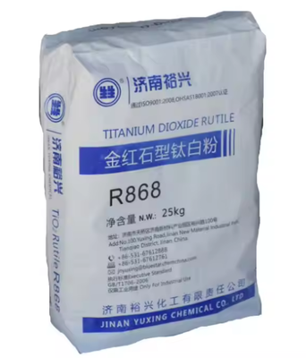 Bluestar Yuxing R868 Dióxido de Titanio Rutilo con Zr-Al Revestimiento Inorgánico para una alta resistencia al tinte y baja sal soluble