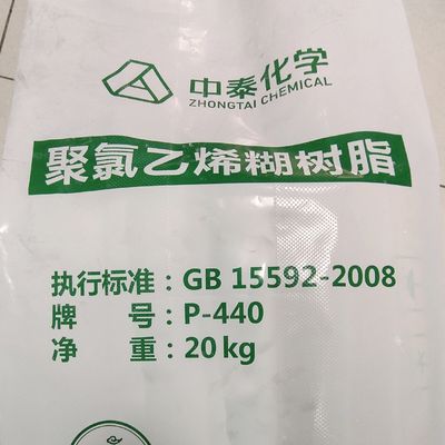 Alta resina P-440 E-PVC de la emulsión del PVC de la polimerización para el cuero de la capa superior