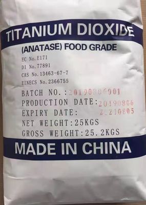 Polvo 13463-67-7 del dióxido de titanio de la categoría alimenticia de Anatase 0.3um 99,0%