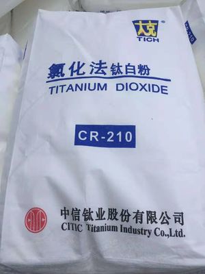 CR-210 Dióxido de titanio rútil con alto poder de ocultación, excelente dispersibilidad y tono azul para el masterbatch de poliolefina