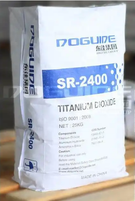 Dióxido de titanio rutilo SR-2400 con alta blancura ≥97%, fuerte poder tintóreo ≥180% y recubrimiento de sílice/alúmina