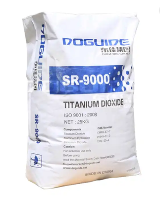 SR-9000 Pigmento de dióxido de titanio rutilo recubierto de zirconio y aluminio con alta resistencia a la tintura y excelente rendimiento de dispersión